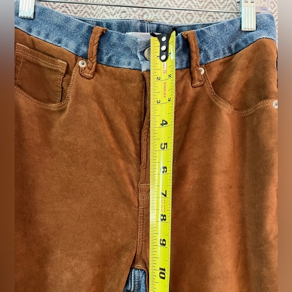 Good American Icon Suede Mixing Jeans 26-29W 30L Cowboy Country Rodeo Vibes - Picture 8 of 14